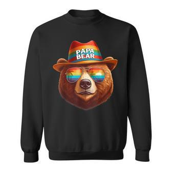 Papa Bear Fathers Day Idea For Dad Papa Hilarious Papa Sweatshirt - Thegiftio UK