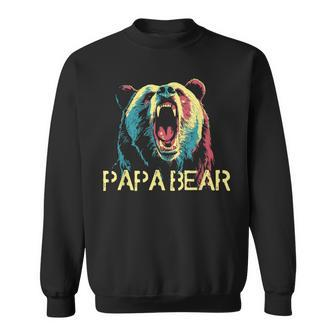 Papa Bear Father Dad Daddy Father's Day Sweatshirt - Monsterry