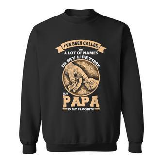 Papa Is My Favorite Name Humorous Best Dad Sweatshirt - Seseable