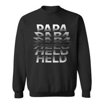 Papa Held Ehemannater Männer Umblätternatertag Mit-Ausschnitt Sweatshirt - Geschenkecke