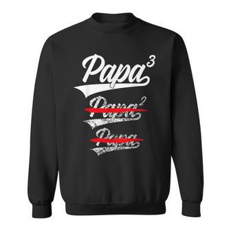 Papa Hoch 3 Kinderder Wernder Papa German L Sweatshirt - Seseable