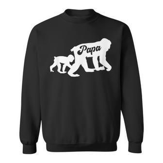 Papa Monkey Dad Monkey Family Matching Sweatshirt - Monsterry DE