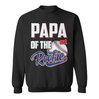 Papa Of Rookie 1 Years Old Team 1St Birthday Baseball Sweatshirt | Seseable CA