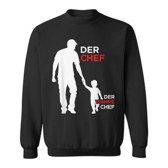 Papa Sohn Wahre Chef Füratertag Geburtstag Weihnachten Sweatshirt - Geschenkecke