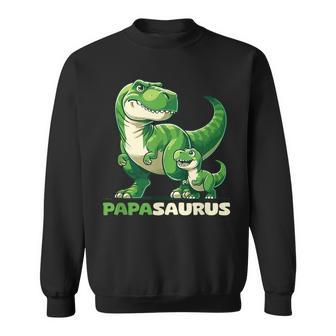 Papasaurus Father's Day Best Dad T-Rex Papa Sweatshirt - Monsterry DE
