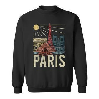 Paris Vacation France Holiday Eiffel Tower Love Paris Sweatshirt - Seseable