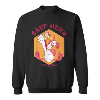 Partylustiges Sauf Huhn Sweatshirt, Perfekt für Festivals & Junggesellen - Seseable