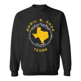 Path Of Totality Solar Eclipse In Texas April 8 2024 Sweatshirt | Mazezy
