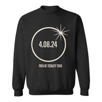 Path Of Totality Tour Minimalistic Solar Eclipse Sweatshirt - Monsterry