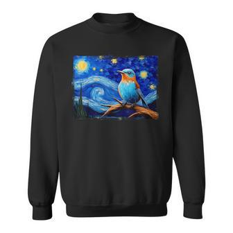 Patience Bluebird Of Happiness Blue Bird Eastern Bluebird Sweatshirt | Mazezy