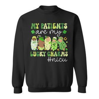My Patients Are My Lucky Charms Nicu St Patrick's Day Sweatshirt | Mazezy