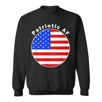 Patriotic Af American Flag Circle Sweatshirt - Monsterry DE