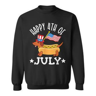 Patriotic Dachshund Fourth Of July 4Th Flag Cute Hot Dog Sweatshirt - Monsterry CA
