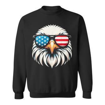 Patriotic Eagle Red White Blue Usa Flag Eagle 4Th Of July Sweatshirt - Monsterry UK