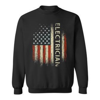 Patriotic Electrician American Usa Flag Sweatshirt | Mazezy