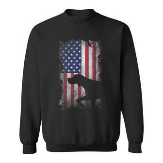 Patriotic German Shorthaired Pointer American Flag Gsp Dog Sweatshirt - Monsterry