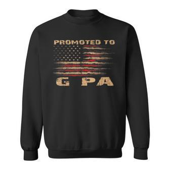 Patriotic Promoted To G Pa Est 2023 First Time Dad Sweatshirt - Monsterry AU