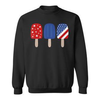 Patriotic Red White Blue Popsicle Dad Men Sweatshirt - Monsterry DE