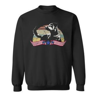 Patriotic Usa Flag Black Labrador For Lab Owners Sweatshirt - Monsterry DE