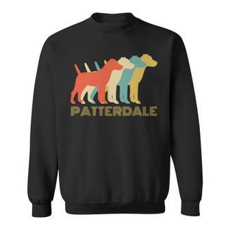 Patterdale Terrier Dog Breed Vintage Look Silhouette Sweatshirt - Monsterry