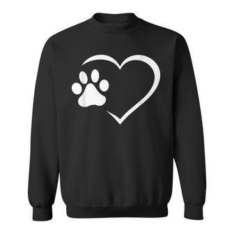 Paw Heart Pet Lover Sweatshirt - Monsterry AU