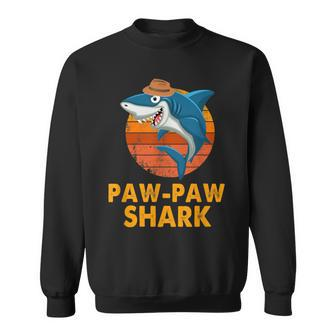 Paw-Paw Shark Vintage Papa Grandpa Father's Day Sweatshirt - Monsterry