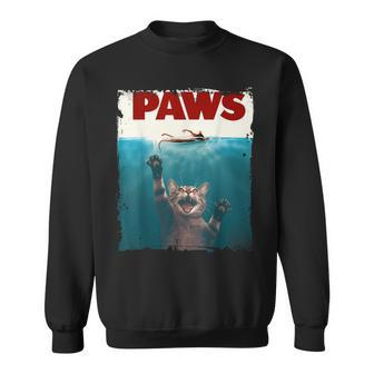 Paws Kitten Meow Parody Cat Lover Cute Cat Sweatshirt - Monsterry CA
