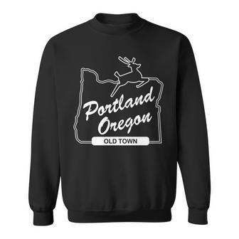 Pdx Portland Oregon Sign Old Town Portland Oregon Sweatshirt - Monsterry