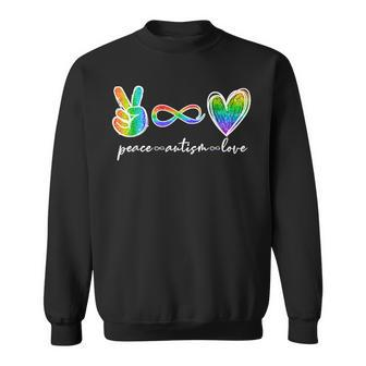 Peace Autism Love Infinity Symbol Autism Awareness Sweatshirt - Monsterry AU