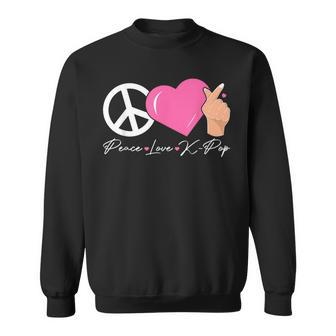 Peace Love K-Pop Cute Kpop Music Anime Lover Sweatshirt - Seseable