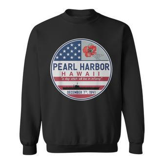 Pearl Harbor Memorial Hawaii Vintage Usa Flag Day Of Infamy Sweatshirt - Thegiftio UK