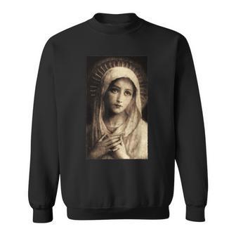 Peinture Catholique Vierge Marie Maria Sweater e - Cadeauxyz
