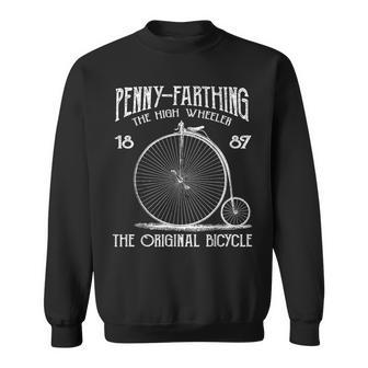 Penny Farthing Bike Retro Vintage Bicycle Cycling Sweatshirt - Monsterry