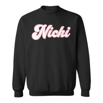 Personalisierter Name Nicki I Love Nickiintage Sweatshirt - Geschenkecke