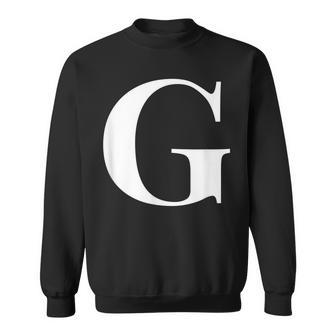 Personalized Name Alphabet Initial Letter G Present Sweatshirt - Seseable