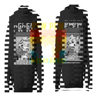 Pew Pew Madafakas Chatintage Humoristique Pour Amoureux Des Animaux Sweater e - Cadeauxyz