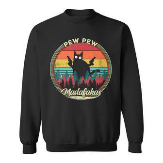 Pew Pew Madafakas Retro Crazy Cat Sweatshirt - Monsterry DE