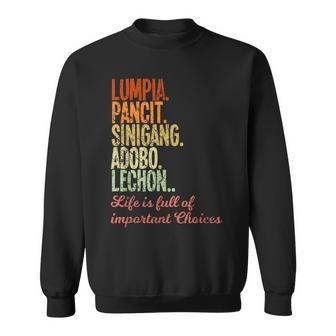 Philippines Filipino Lumpia Pancit Sinigang Adobo Lechon Sweatshirt - Thegiftio UK