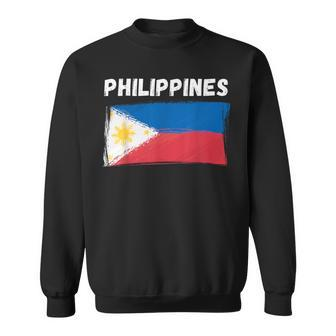Philippines Flag Holiday Vintage Grunge Filipino Flag Sweatshirt - Monsterry UK