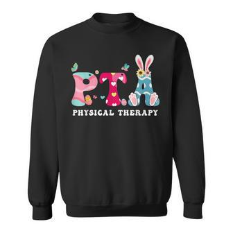 Physical Therapy Happy Easter Pt Therapist Bunny Eggs Sweatshirt | Mazezy