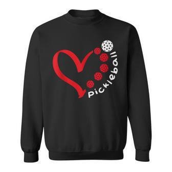 Pickleball Valentine Day Heart Pickleball Lovers Sweatshirt - Thegiftio UK