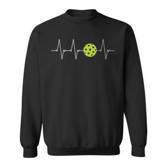 Pickleball W Heartbeat Graphic T Sweatshirt - Monsterry AU
