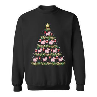 Pigs Christmas Tree Pigs Xmas Ornaments Sweatshirt - Monsterry