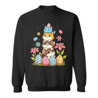 Pile Of Kitty Cats Easter Day Cute Cat Lover Cat Owner Sweatshirt | Mazezy AU