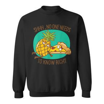 Pineapple On Pizza No One Needs Know Hawaiian Sweatshirt - Monsterry UK
