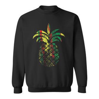 Pineapple Reggae Gold Beach Hawaiian T Sweatshirt - Monsterry UK