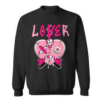Pink Loser Lover Pink Drip Heart Matching For Women Sweatshirt - Seseable