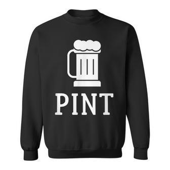Pint Half Pint Matching Beer Glass Father's Day Sweatshirt - Monsterry UK