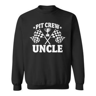 Pit Crew Uncle Race Car Birthday Party Racing Men Sweatshirt - Seseable