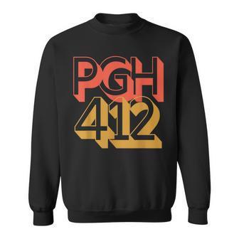 Pittsburgh 412 Pgh Pennsylvania Sl City Retro Home Pride Sweatshirt - Monsterry UK